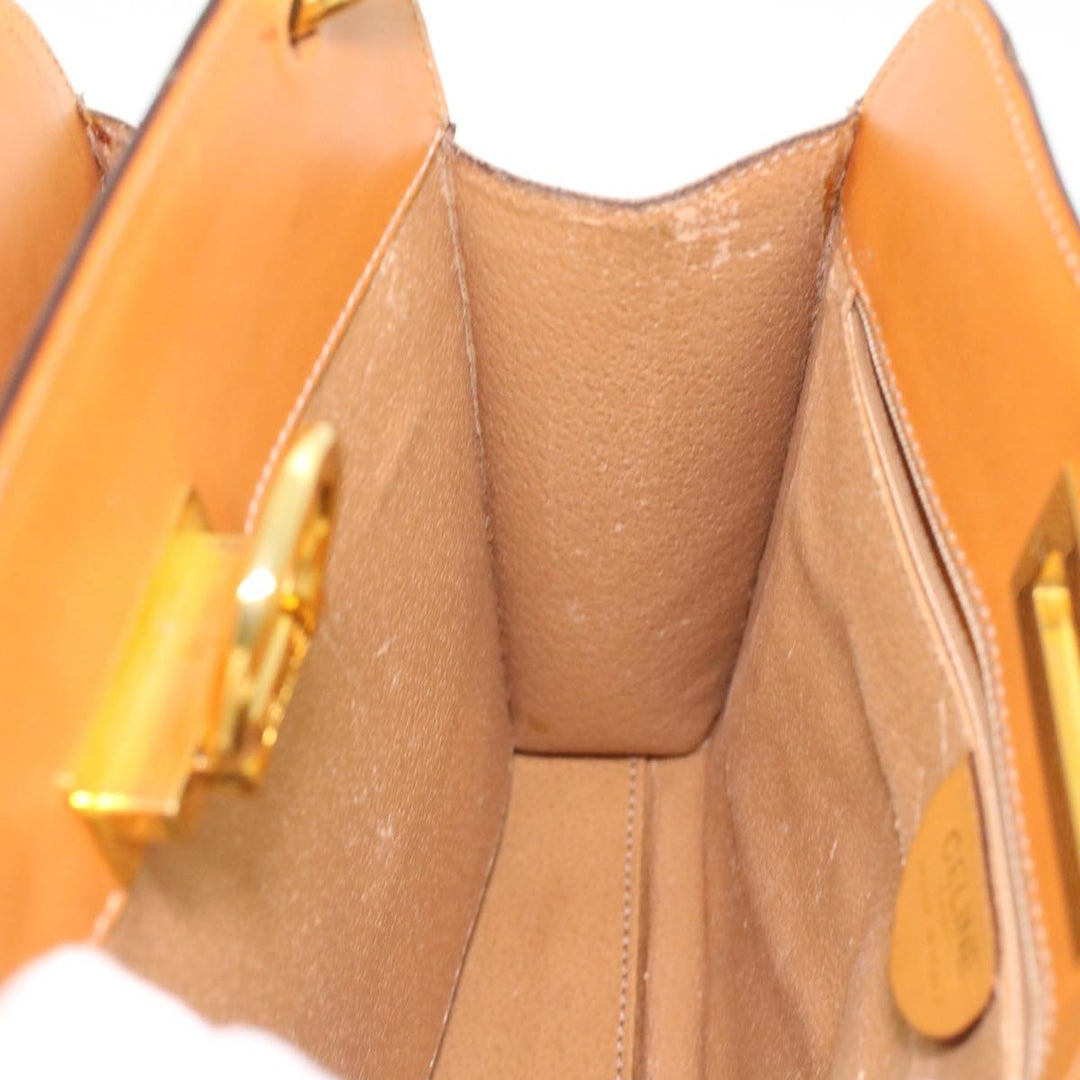 Celine Macadam Canvas Hand Bag Beige  36663
