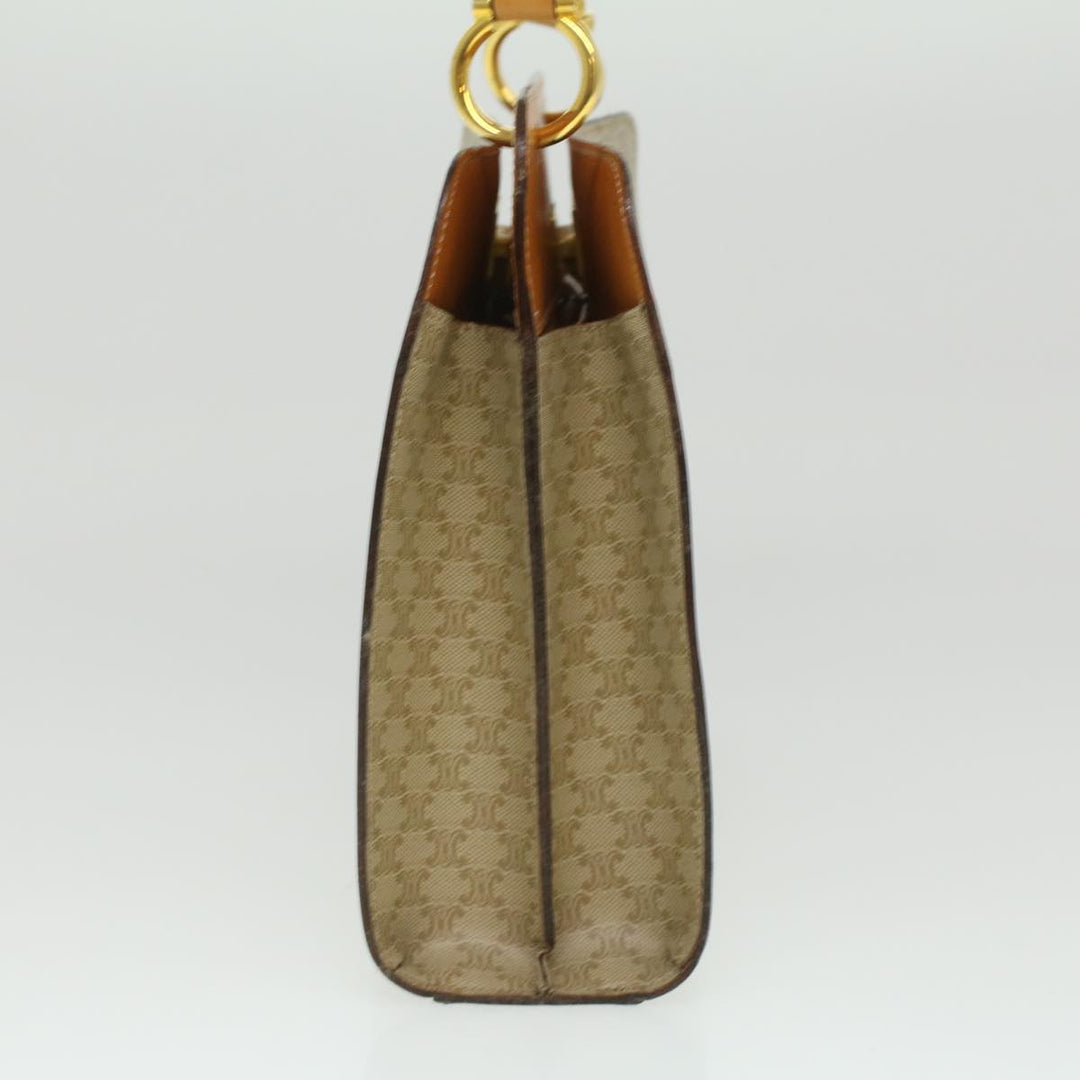 Celine Macadam Canvas Hand Bag Beige  36663