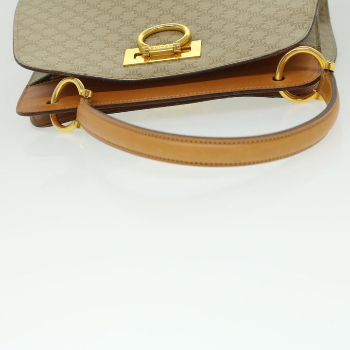 Celine Macadam Canvas Hand Bag Beige  36663