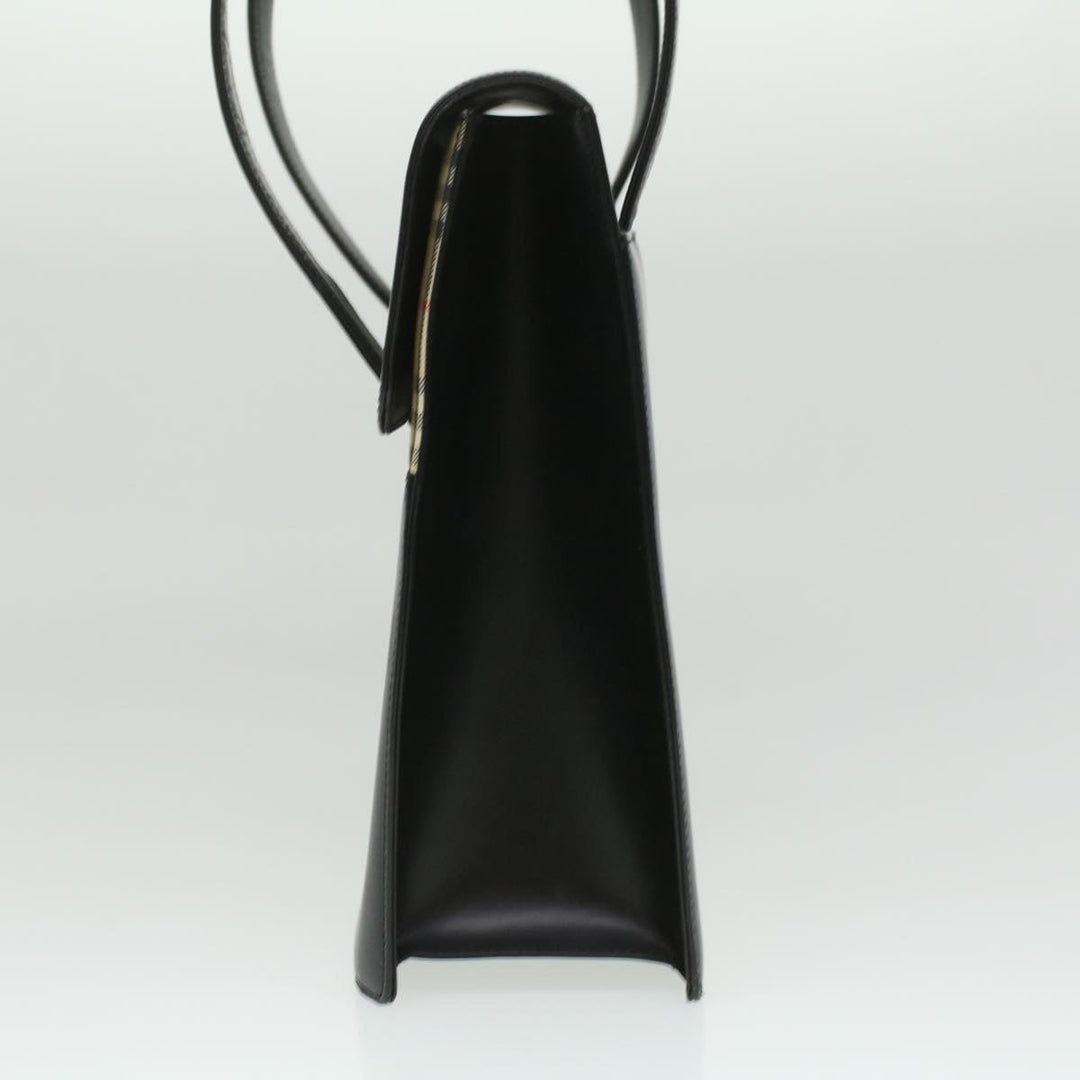 BURBERRYSs Shoulder Bag Leather Black Auth 36689