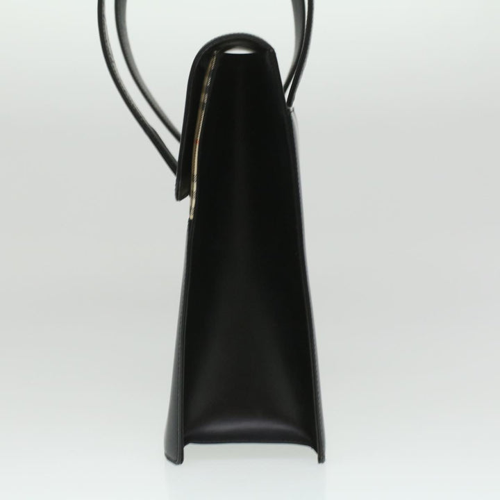 BURBERRYSs Shoulder Bag Leather Black Auth 36689