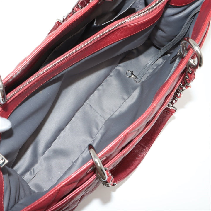 Top Quality Chanel Matrasse Caviar S Chantrotot Bag Red Silver Gold
