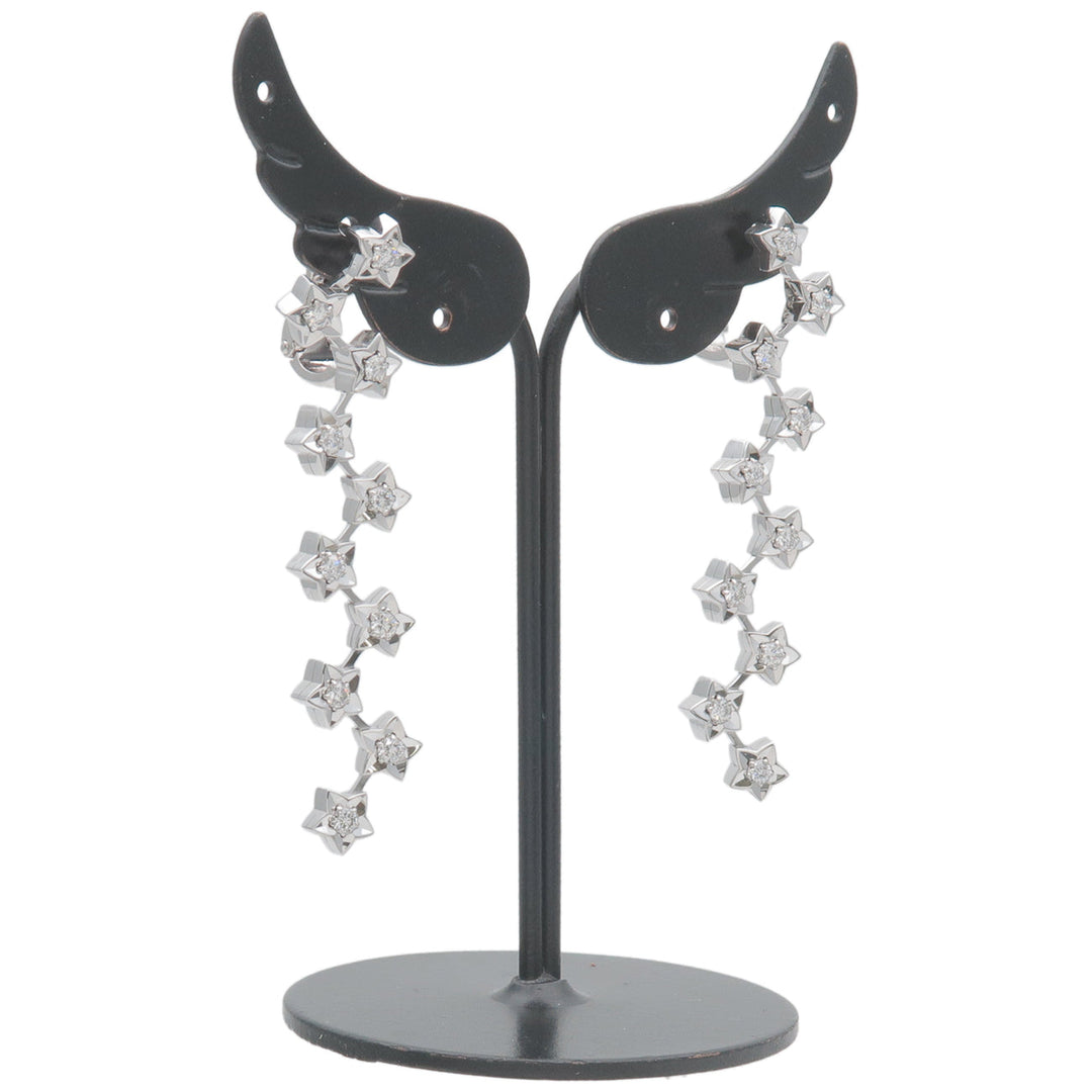 Top Quality Chanel Comet 10Px2 Diamond Earrings K18WG 750WG White Gold