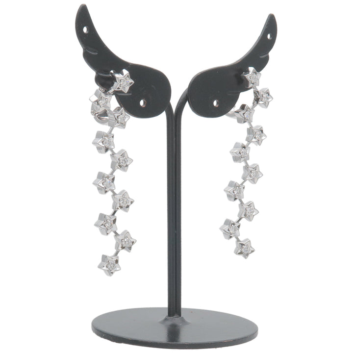 Top Quality Chanel Comet 10Px2 Diamond Earrings K18WG 750WG White Gold