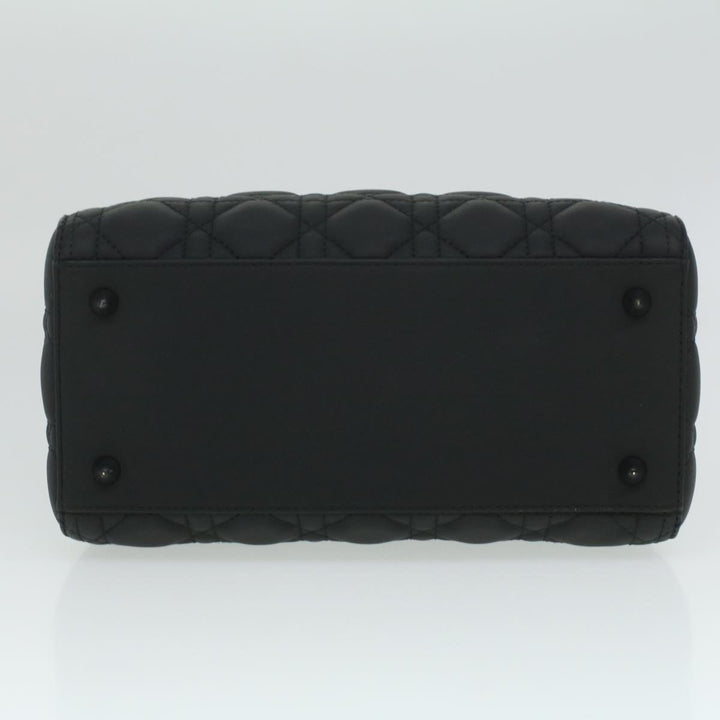 CHRISTIAN Top quality Dior Canage Lady Top quality Dior Hand Bag Calfskin Black M0566SLOI Auth 36776A