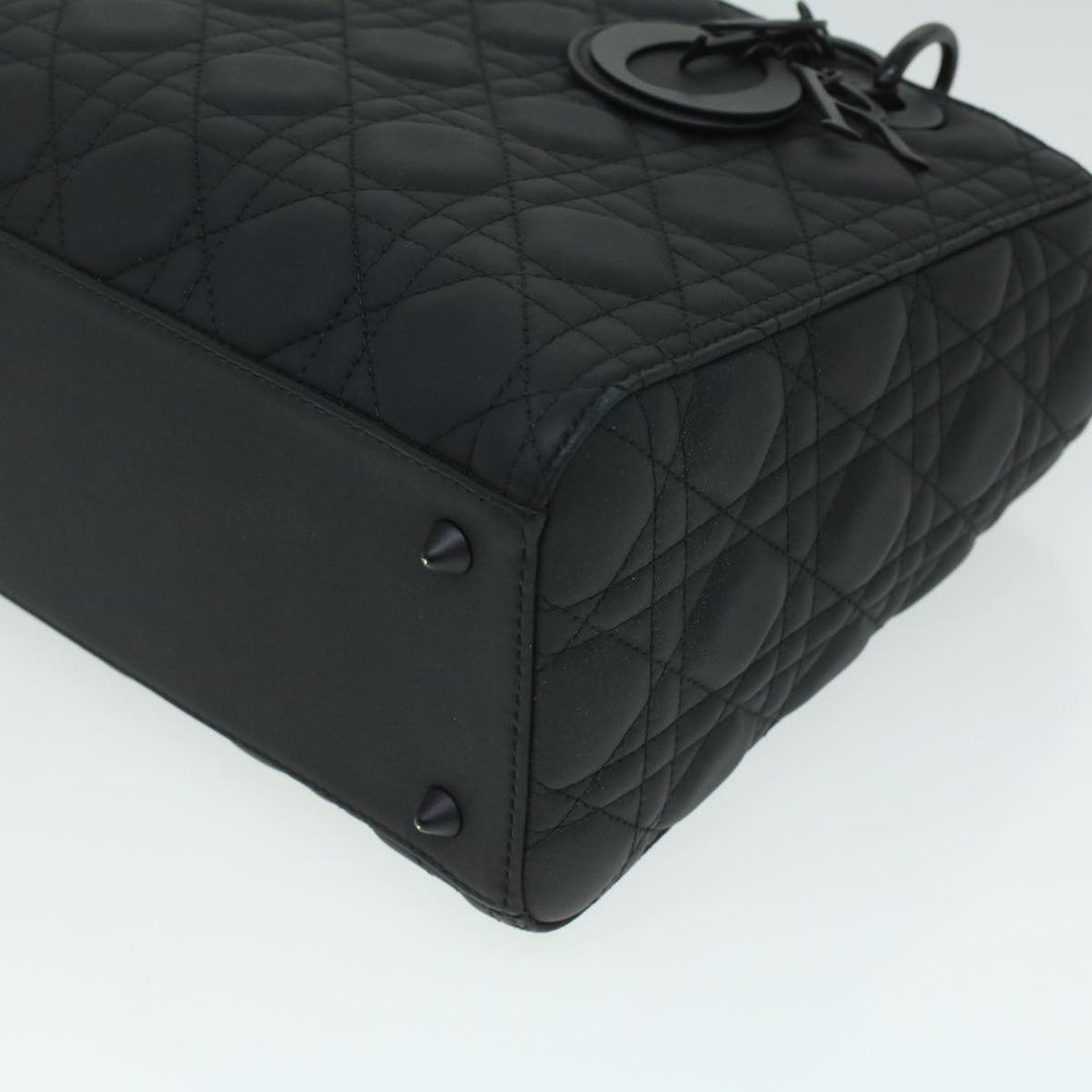 CHRISTIAN Top quality Dior Canage Lady Top quality Dior Hand Bag Calfskin Black M0566SLOI Auth 36776A