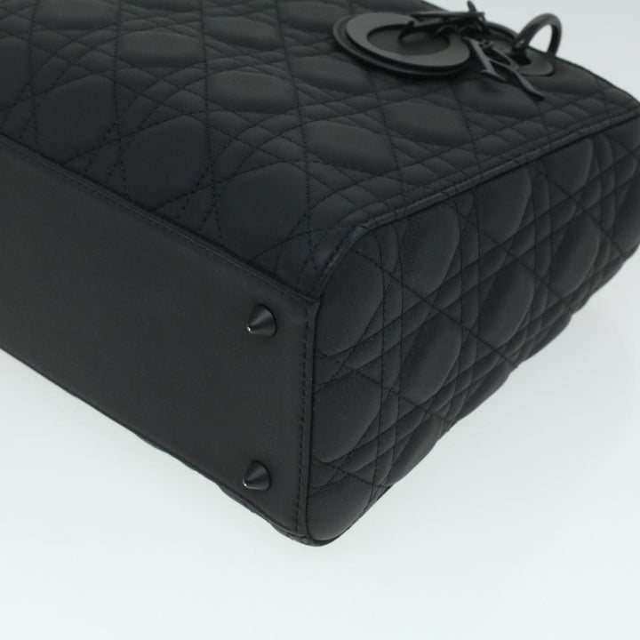 CHRISTIAN Top quality Dior Canage Lady Top quality Dior Hand Bag Calfskin Black M0566SLOI Auth 36776A