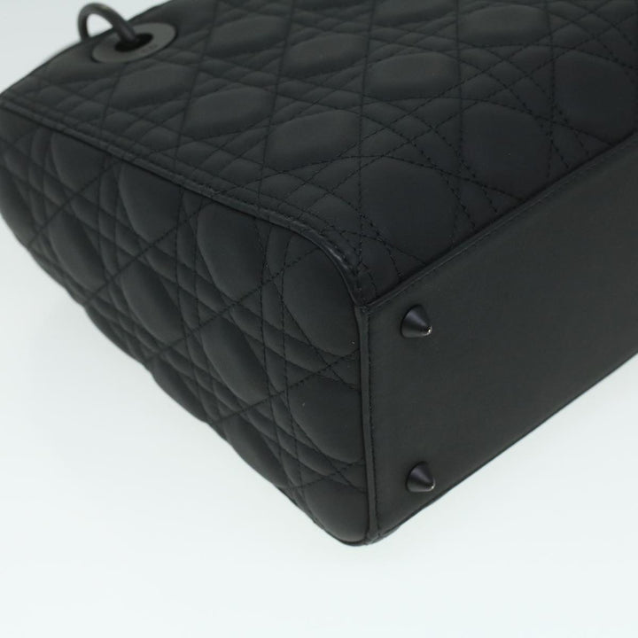 CHRISTIAN Top quality Dior Canage Lady Top quality Dior Hand Bag Calfskin Black M0566SLOI Auth 36776A