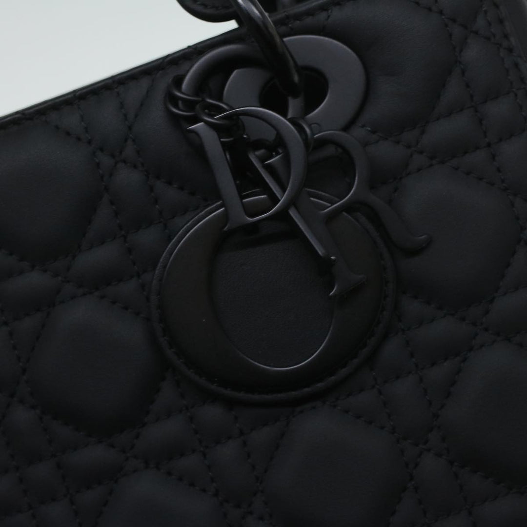 CHRISTIAN Top quality Dior Canage Lady Top quality Dior Hand Bag Calfskin Black M0566SLOI Auth 36776A