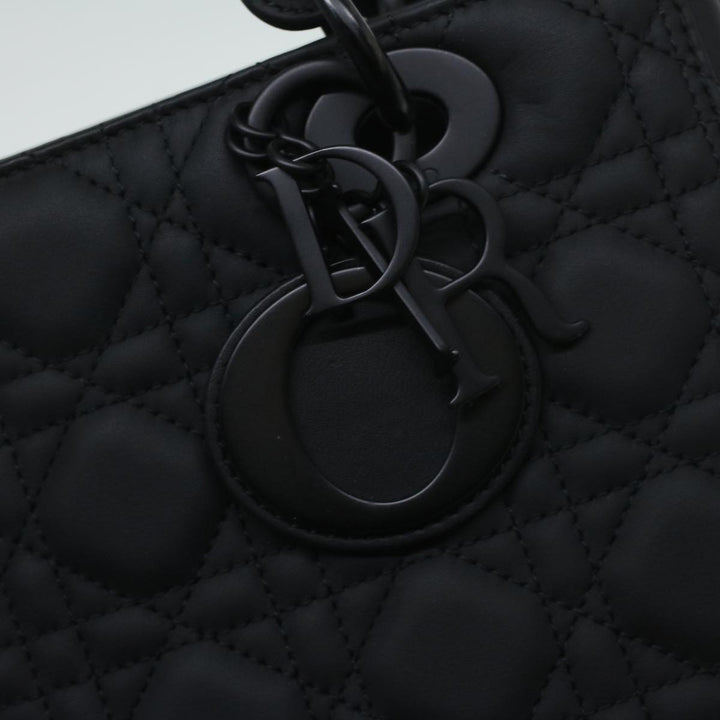 CHRISTIAN Top quality Dior Canage Lady Top quality Dior Hand Bag Calfskin Black M0566SLOI Auth 36776A