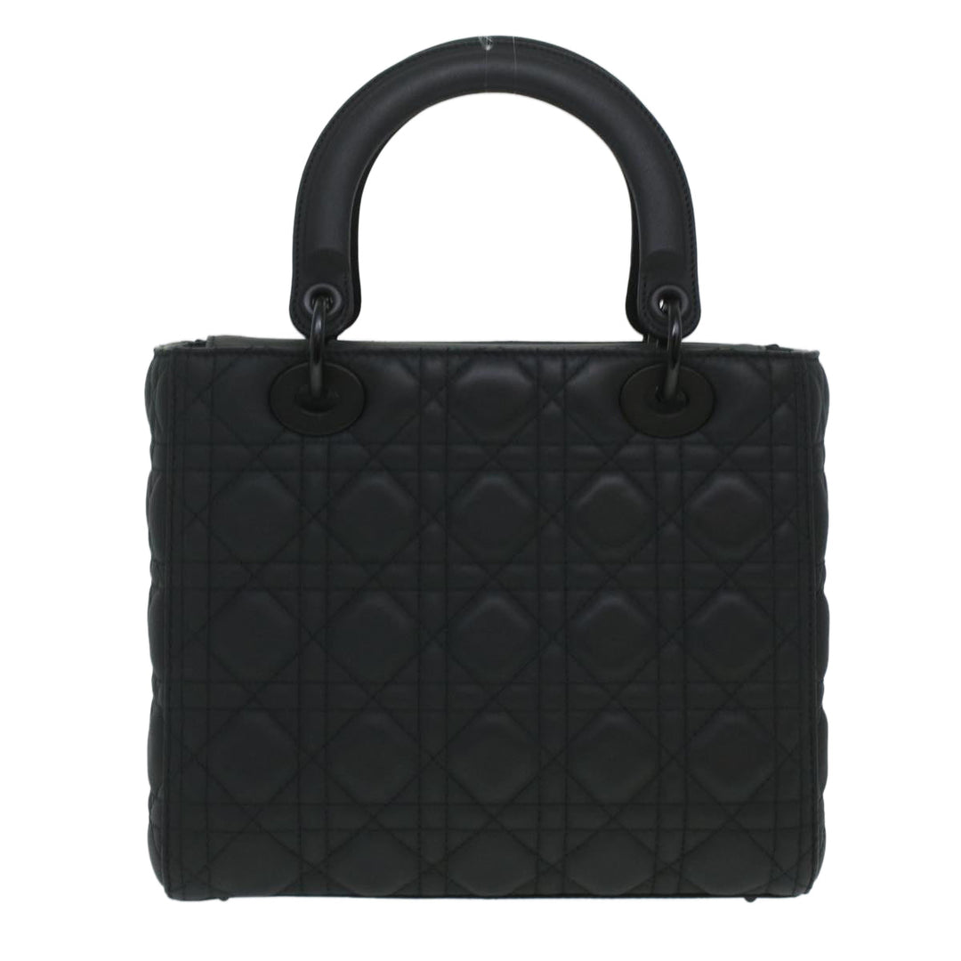 CHRISTIAN Top quality Dior Canage Lady Top quality Dior Hand Bag Calfskin Black M0566SLOI Auth 36776A