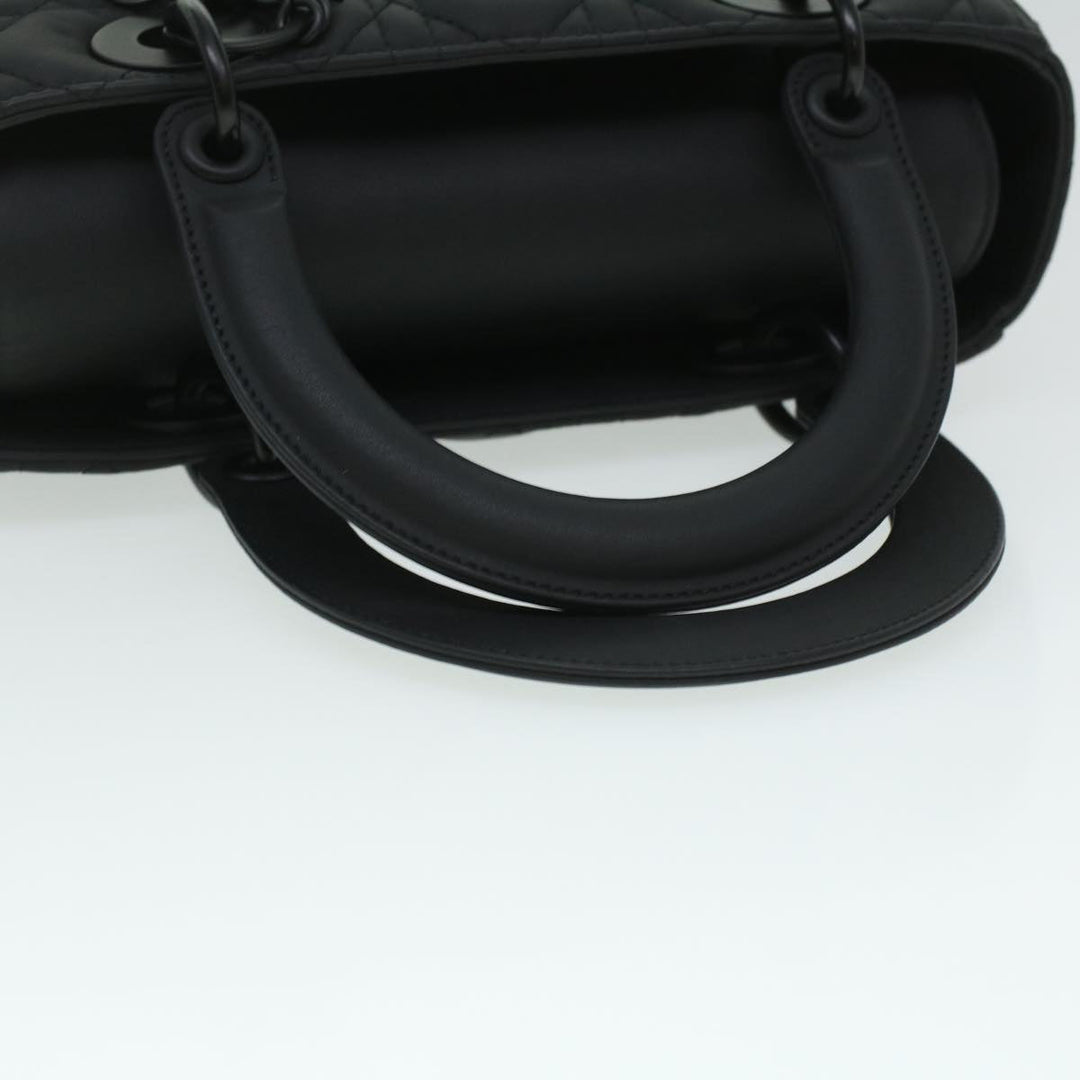 CHRISTIAN Top quality Dior Canage Lady Top quality Dior Hand Bag Calfskin Black M0566SLOI Auth 36776A