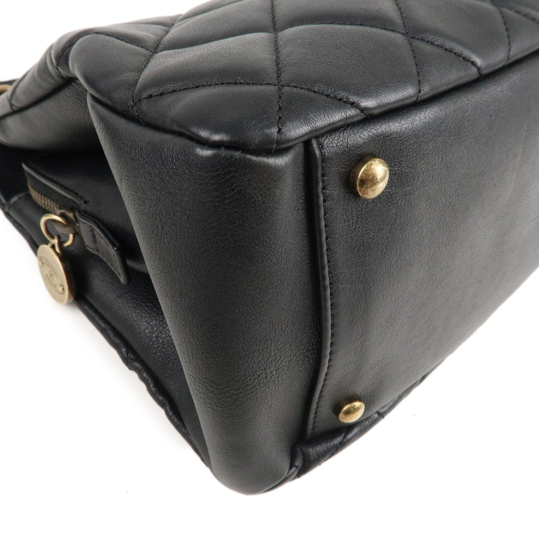 Top Quality Chanel Matelasse Lamb Skin Chain Shoulder Bag Black Bags Glimer Gold