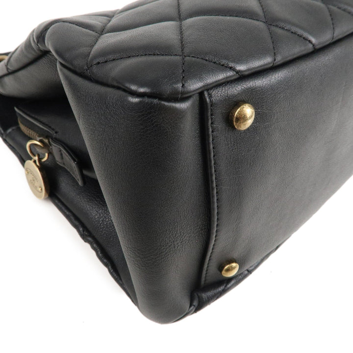 Top Quality Chanel Matelasse Lamb Skin Chain Shoulder Bag Black Bags Glimer Gold