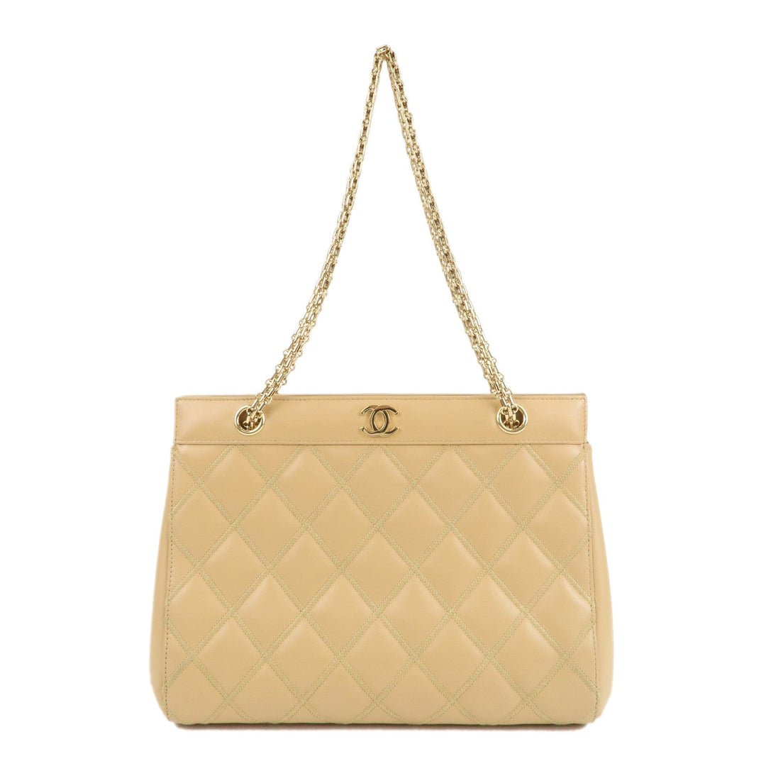 Top Quality Chanel Matelasse Ultra Stitch Lamb Skin 2.55 Tote Chain Bag Beige