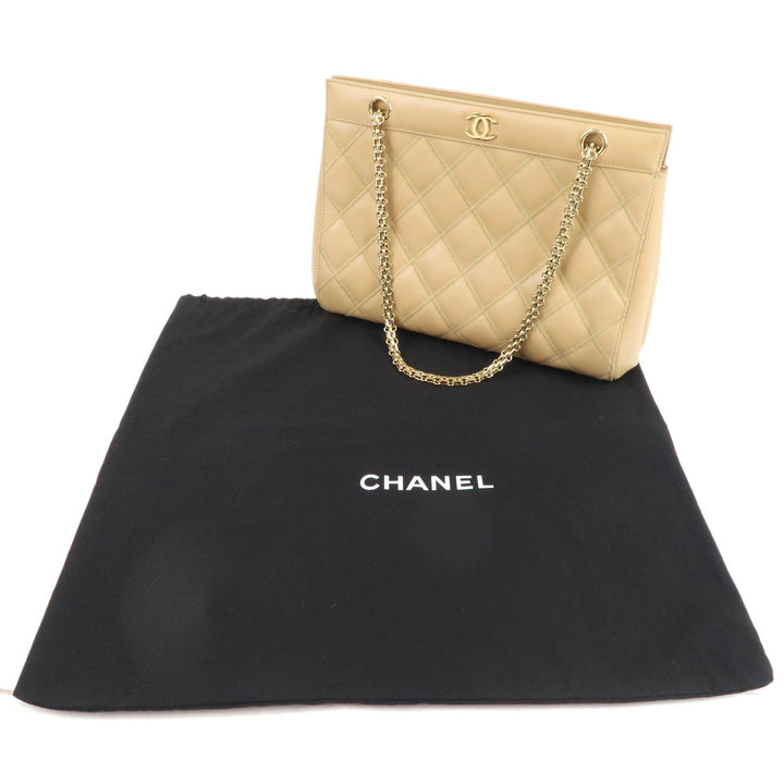 Top Quality Chanel Matelasse Ultra Stitch Lamb Skin 2.55 Tote Chain Bag Beige