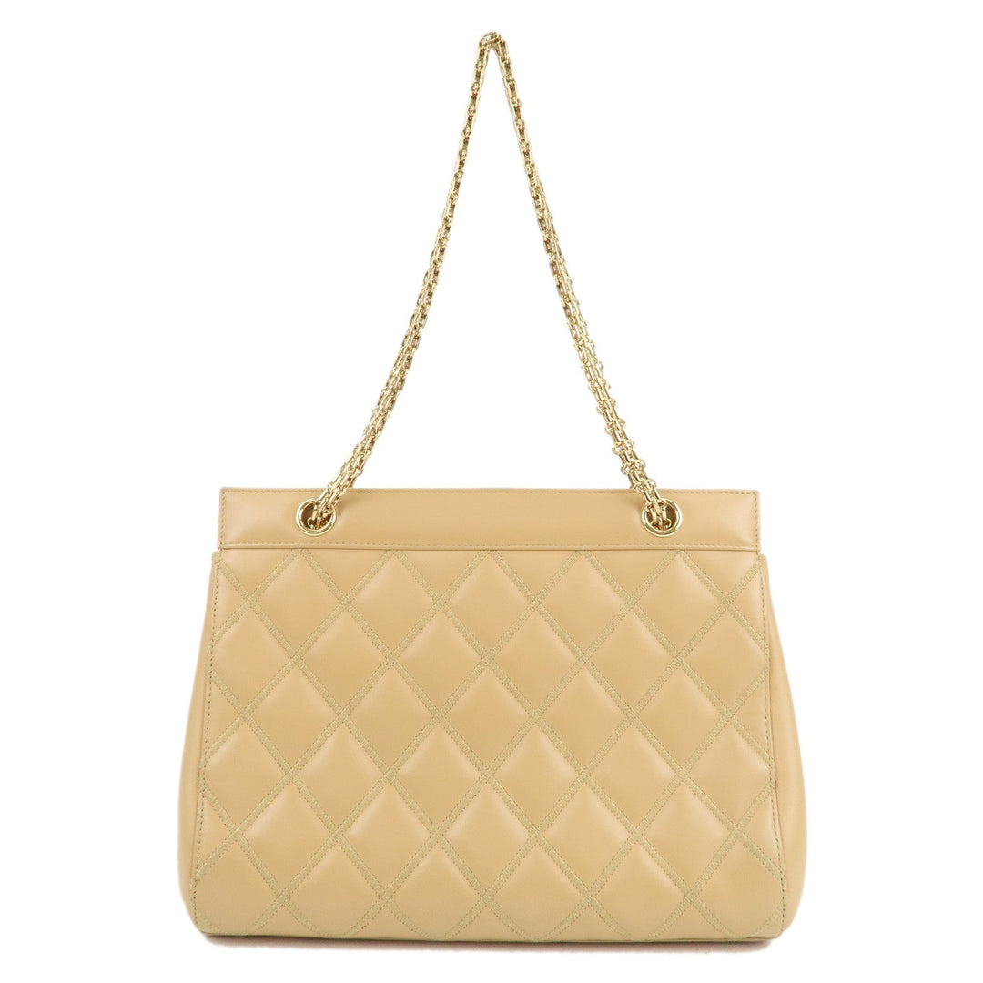 Top Quality Chanel Matelasse Ultra Stitch Lamb Skin 2.55 Tote Chain Bag Beige