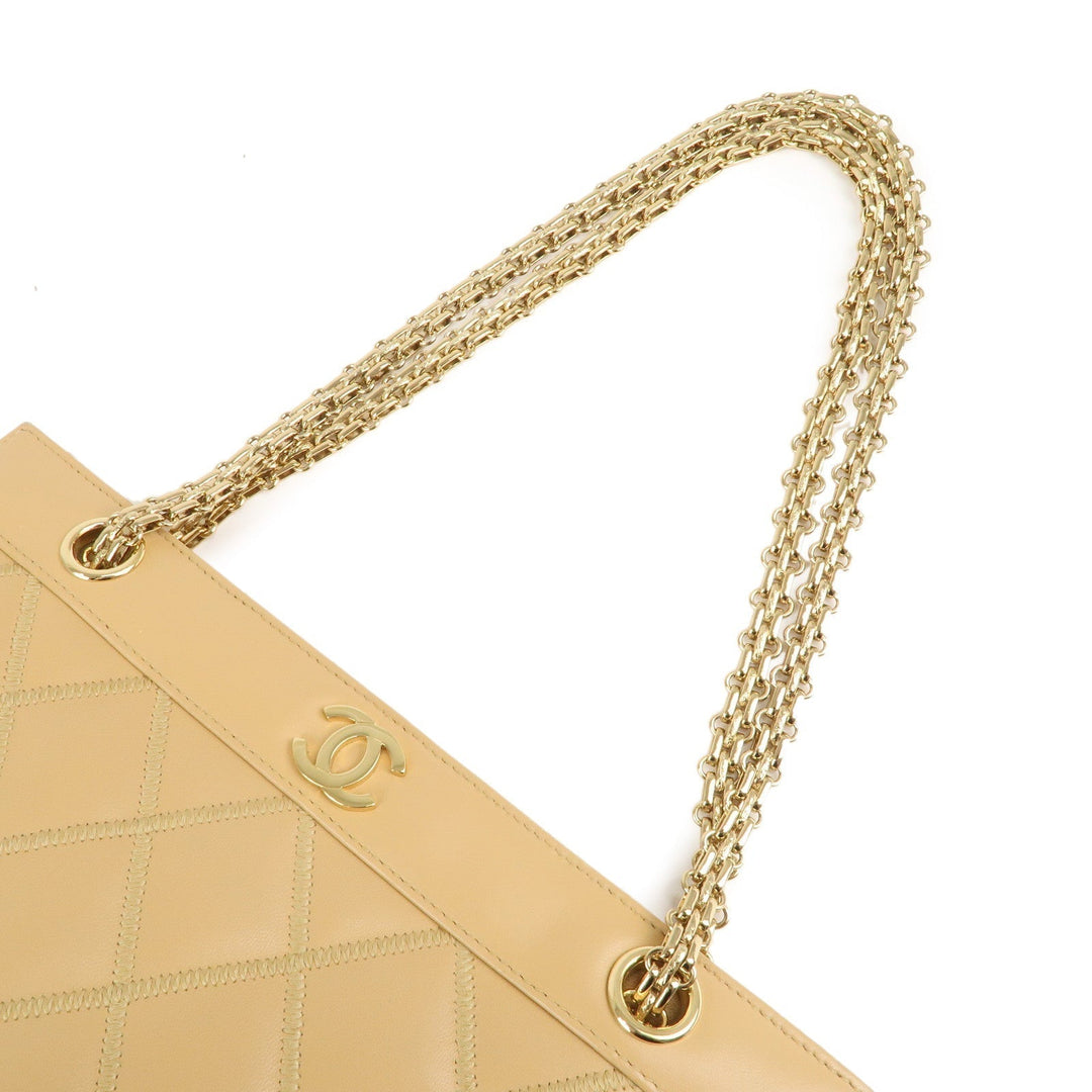 Top Quality Chanel Matelasse Ultra Stitch Lamb Skin 2.55 Tote Chain Bag Beige