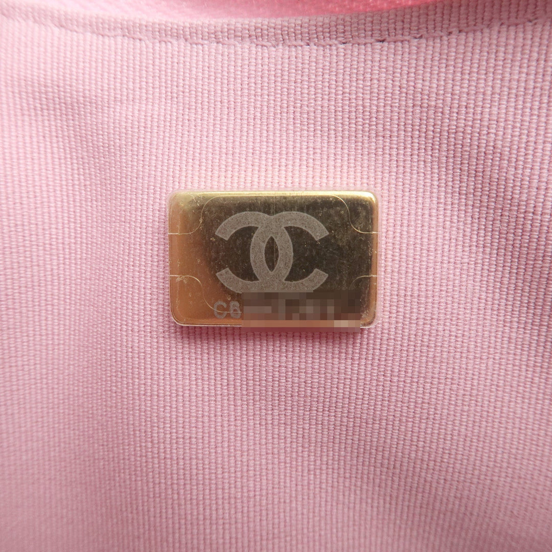 Auth CHANEL Matelasse Lamb Skin Small Hobo Shoulder Bag Pink AS3917 Used F/S
