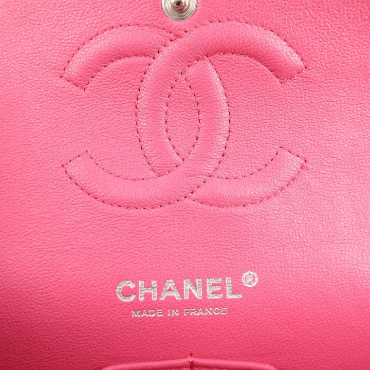 Top Quality Chanel Matelasse 25 Tweed Leather Chain W Flap Shoulder Bag Pink