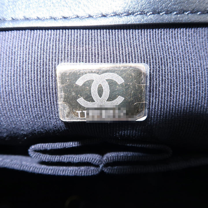 Top Quality Chanel Matelasse Lamb Skin Chain Around Tote Bag Black AS2739