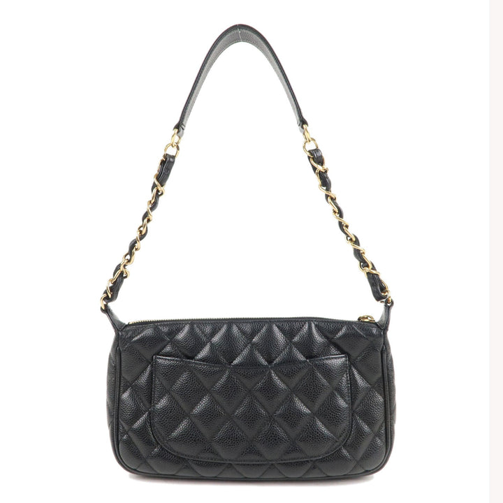 Top Quality Chanel Matelasse Caviar Skin Chain Shoulder Bag Black A22476