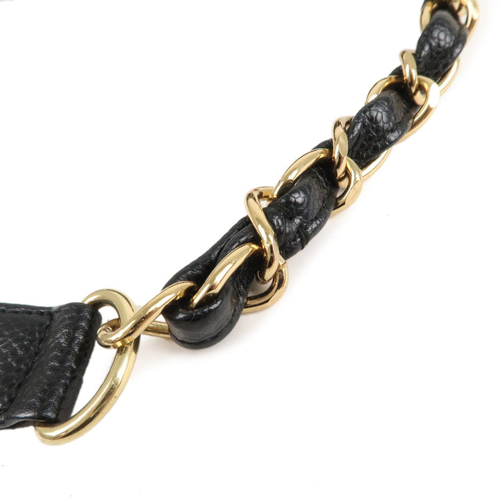 Top Quality Chanel Matelasse Caviar Skin Chain Shoulder Bag Black A22476
