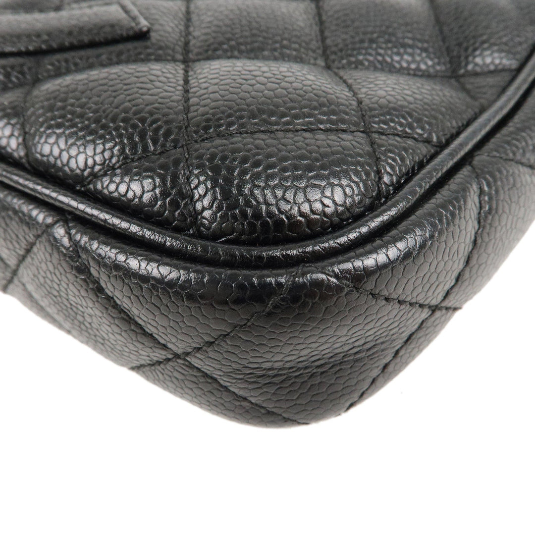 Top Quality Chanel Matelasse Caviar Skin Chain Shoulder Bag Black A22476