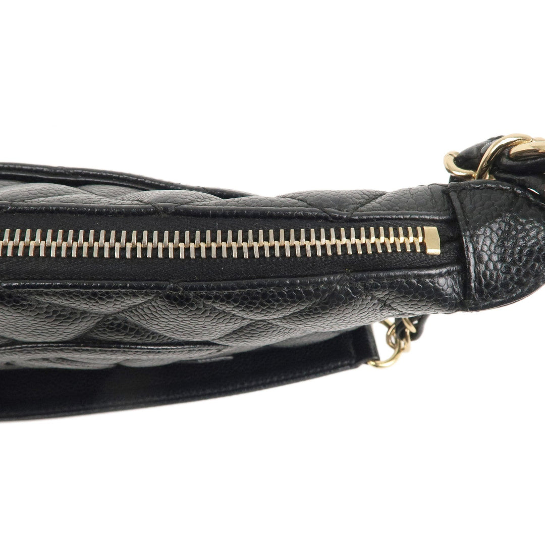 Top Quality Chanel Matelasse Caviar Skin Chain Shoulder Bag Black A22476