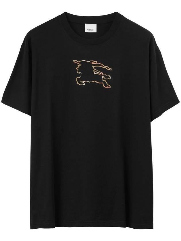 Burberry Equestrian Night Print Short Sleeve T-Shirt Black