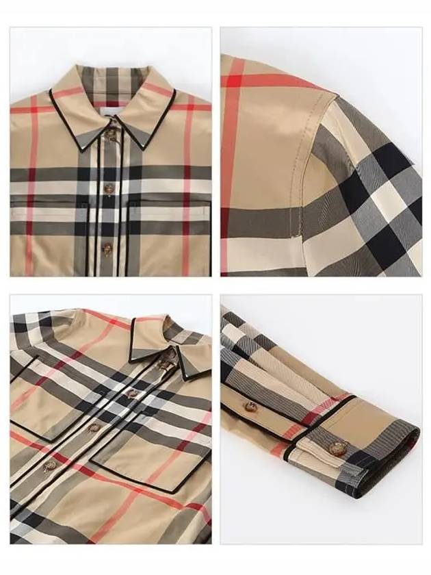 Burberry Vintage Check Cotton Long Sleeves Shirt Archive Beige