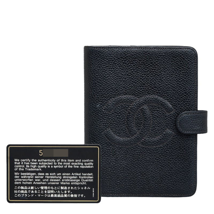 Top Quality Chanel Coco Handbook Cover Agenda Black Caviar S  CHANEL