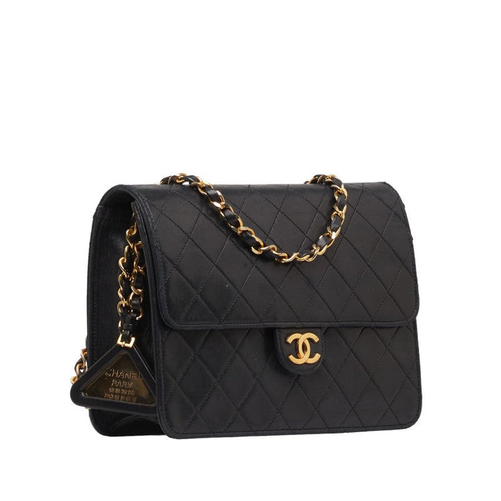 Top Quality Chanel Matrases Coco Pushlock Chain Shoulder Bag Black  S  Chanel