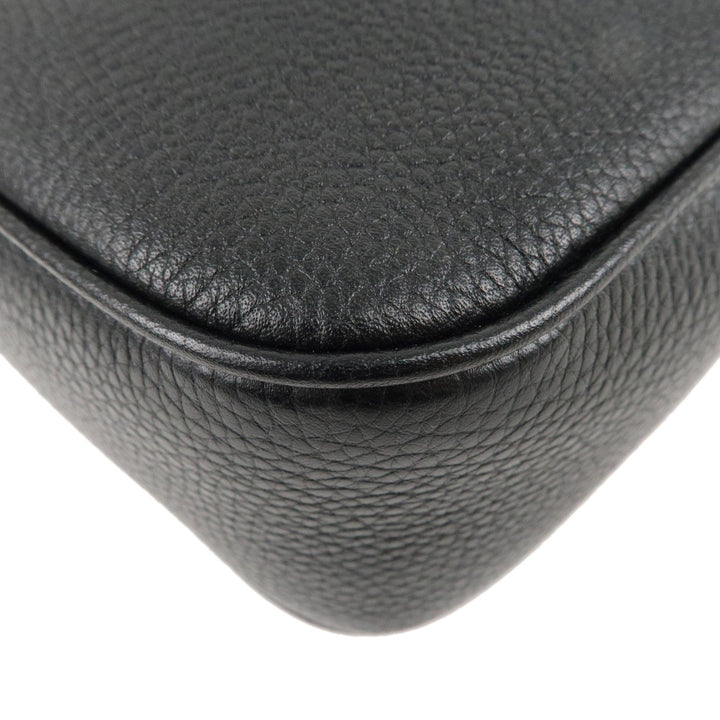 GUCCI SOHO Small Disco Leather Shoulder Bag Black 308364