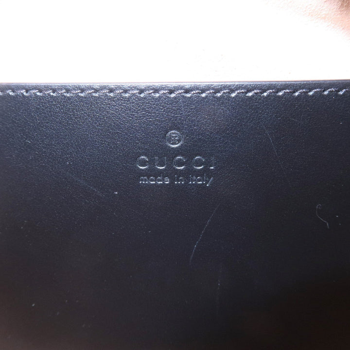 GUCCI GG Marmont Leather Chain Shoulder Bag Crossbody Black 447632