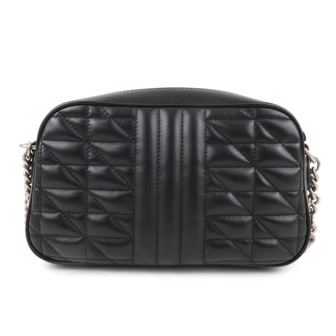GUCCI GG Marmont Leather Chain Shoulder Bag Crossbody Black 447632