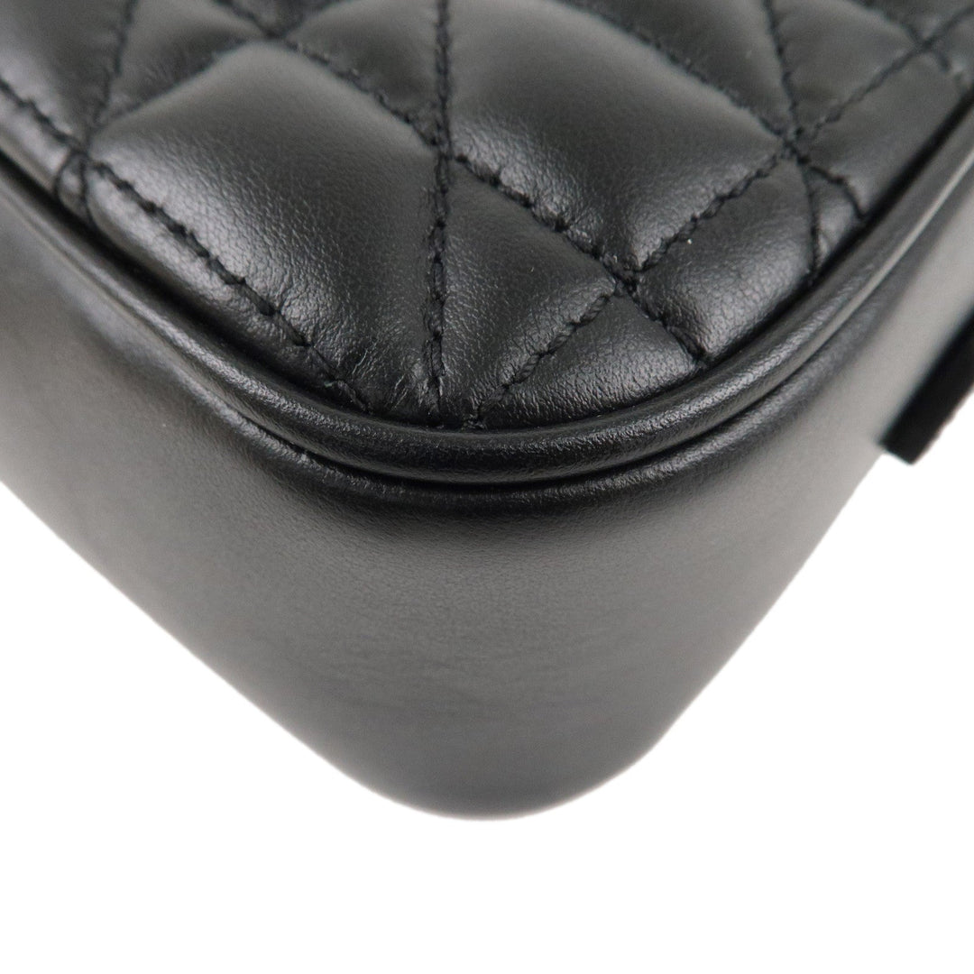 GUCCI GG Marmont Leather Chain Shoulder Bag Crossbody Black 447632
