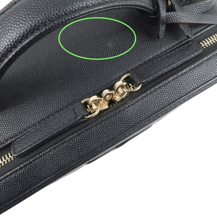 Top Quality Chanel CC Filigree Matelasse Caviar Skin Shoulder Bag Black A93344