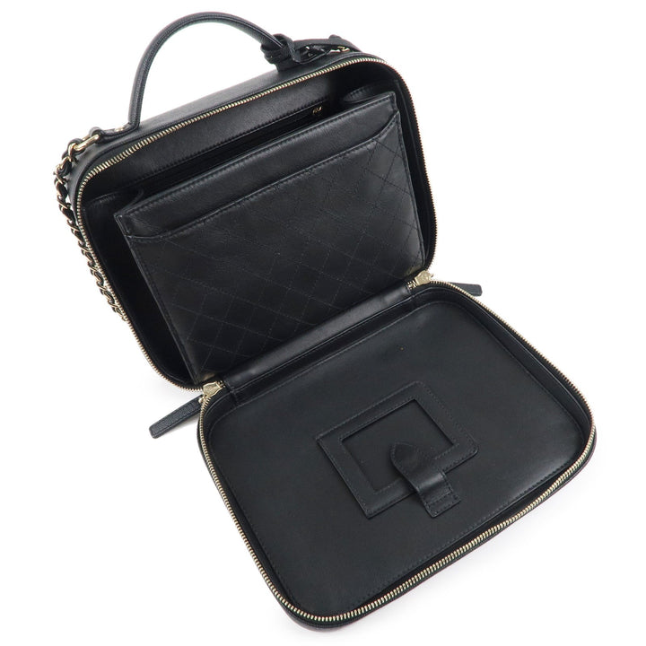 Top Quality Chanel CC Filigree Matelasse Caviar Skin Shoulder Bag Black A93344