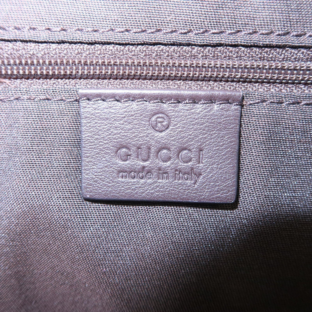 GUCCI Abbey GG Canvas Leather Tote Bag Beige Brown 169946