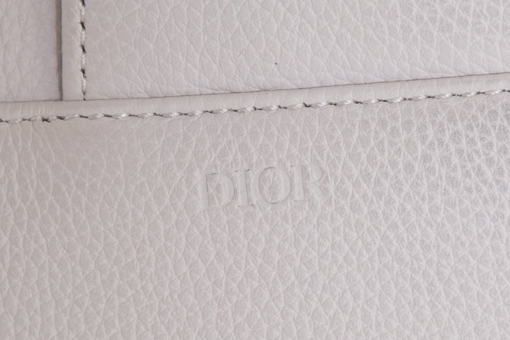 Christian Top quality Dior Ivory Saddle Leather Cross-Body Handbag