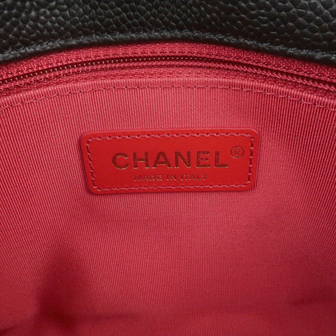 Top Quality Chanel Matelasse Caviar Skin 2Way Chain Shoulder Bag Black