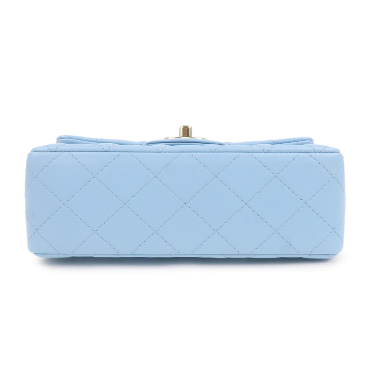 Top Quality Chanel Mini Matelasse Lamb Skin Chain Shoulder Bag Blue A69900