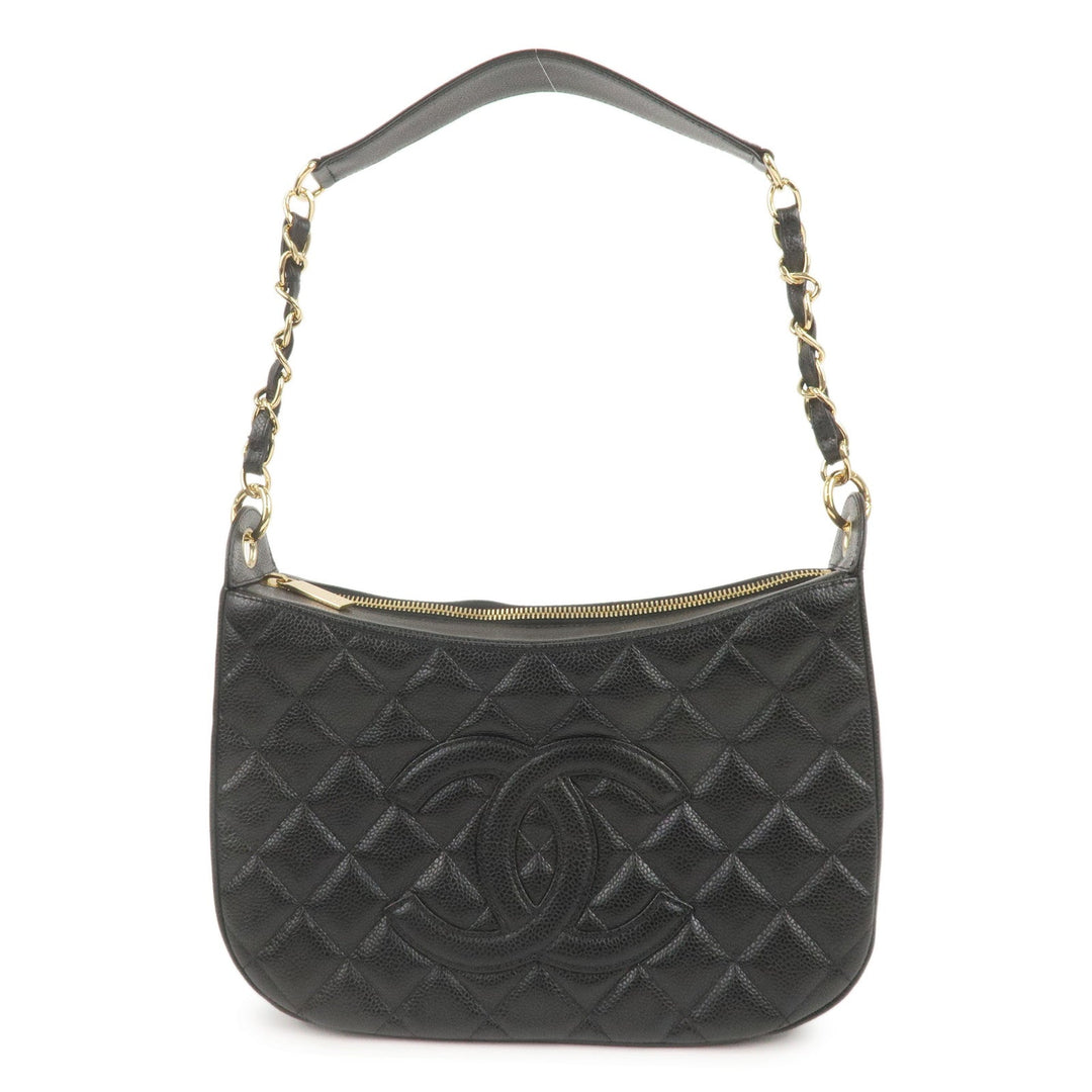 Top Quality Chanel Matelasse Caviar Skin Chain Shoulder Bag Black A20993