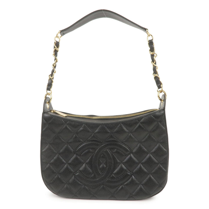 Top Quality Chanel Matelasse Caviar Skin Chain Shoulder Bag Black A20993