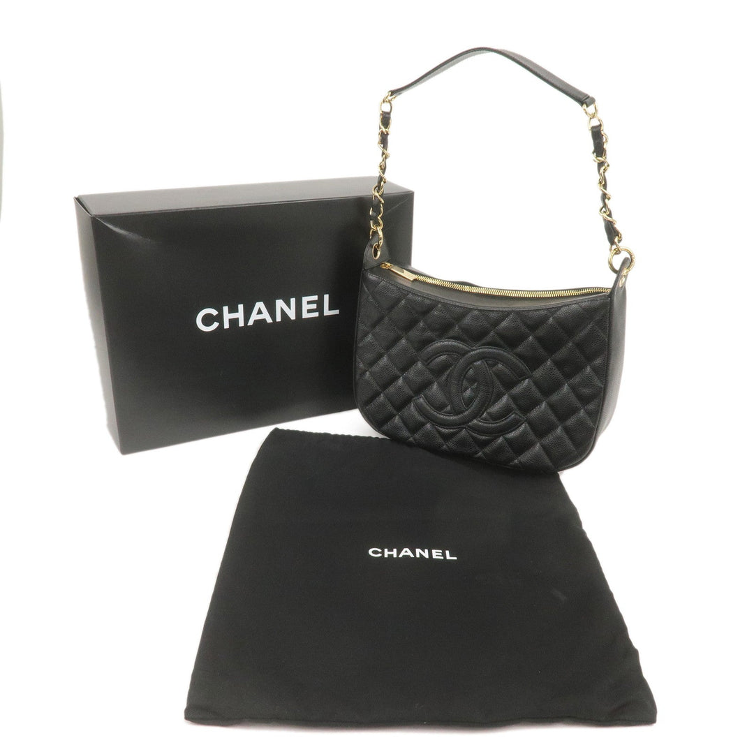 Top Quality Chanel Matelasse Caviar Skin Chain Shoulder Bag Black A20993