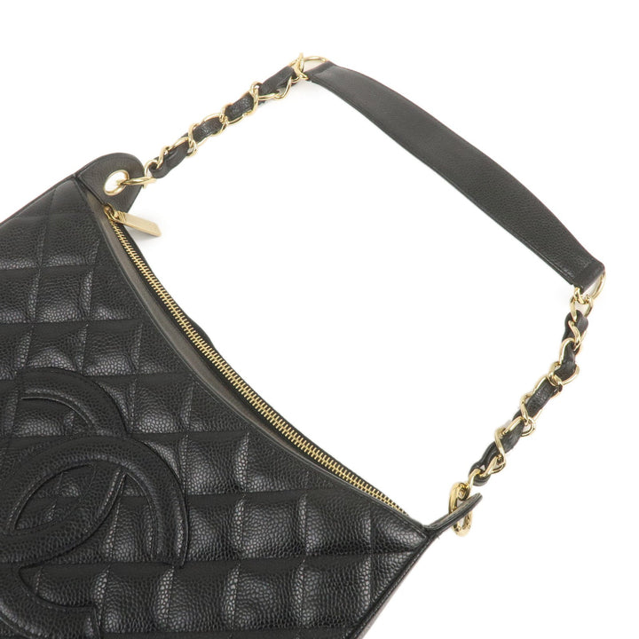 Top Quality Chanel Matelasse Caviar Skin Chain Shoulder Bag Black A20993