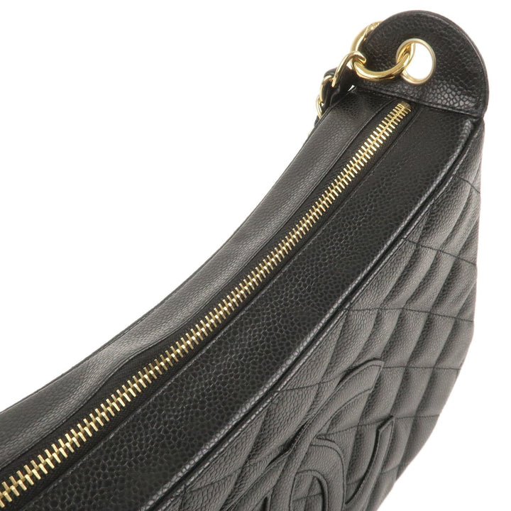 Top Quality Chanel Matelasse Caviar Skin Chain Shoulder Bag Black A20993