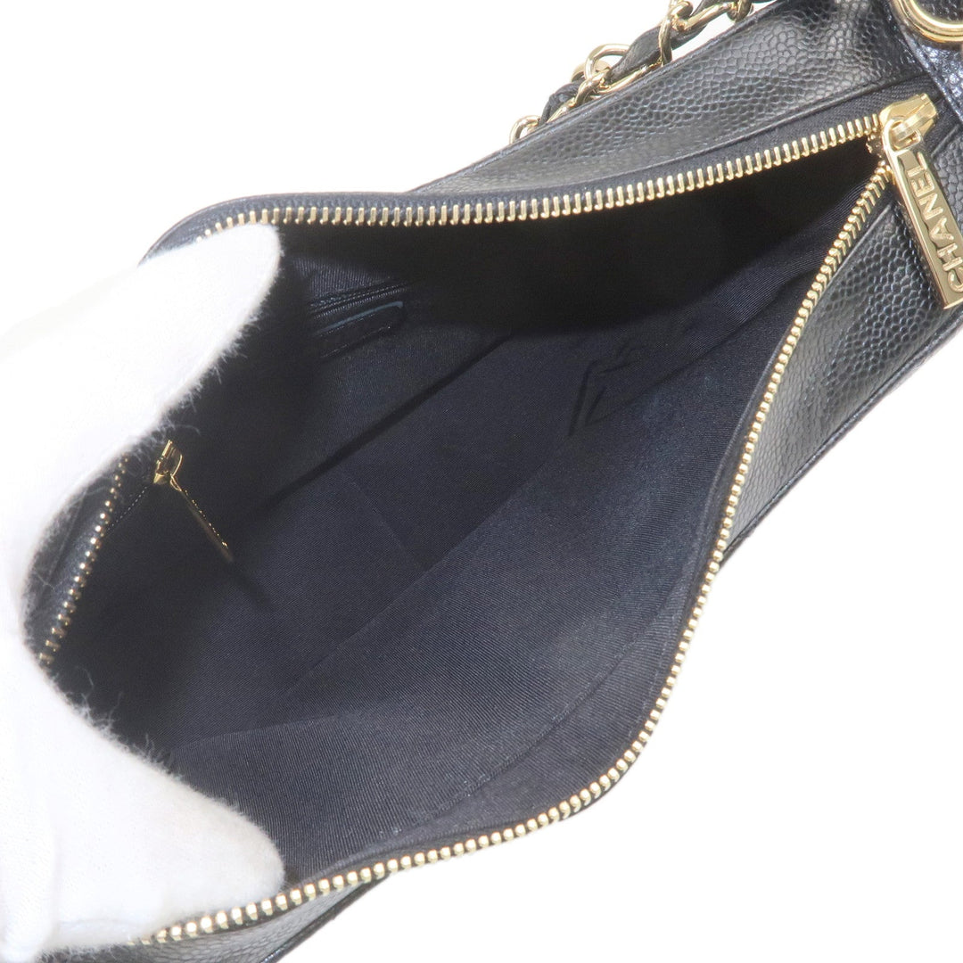 Top Quality Chanel Matelasse Caviar Skin Chain Shoulder Bag Black A20993