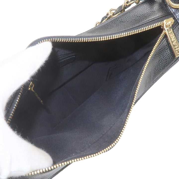Top Quality Chanel Matelasse Caviar Skin Chain Shoulder Bag Black A20993